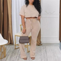 Ensembles 2 pièces pour femmes Nouvelle Collection 2026 – Ensembles assortis d'été couleur unie – Haut et pantalon