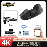 Cámara para Coche Holroadx 4G con Doble Lente y Visión Nocturna para Ford Kuga Escape, Enchufe Europeo, Plug&Play