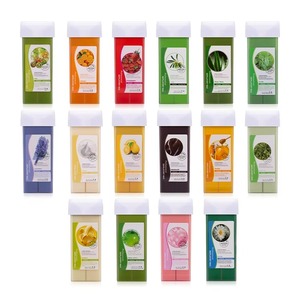 Cera depilatoria suave en rollo con calentador de cera, bajo MOQ, con resina natural, miel, rosa, aceite esencial de aloe, para depilación corporal, piernas y brazos. - Product Image 3