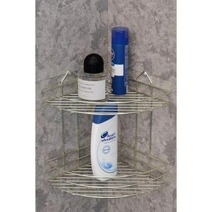 Étagère de douche d'angle 2 niveaux 24x24 cm H.30 chromée - Product Image 1