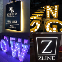 Enseigne publicitaire avec lettres lumineuses à LED personnalisées Enseigne d'entreprise en acier inoxydable avec personnalisation 6000K lumière du jour DC 12V Dimmable