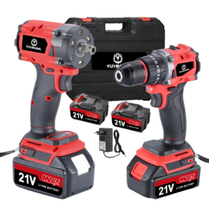 Kit de 2 Herramientas de Impacto de Litio de 18 V, Destornillador Eléctrico, Taladro Inalámbrico Recargable de 21 V - Product Image 4