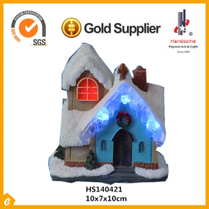 4 "luz LED resina de Navidad <span class=keywords><strong>casas</strong></span> de pueblo - Product Image 2