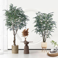 Décoration d'intérieur, arbre bonsaï de luxe, arbre artificiel miniature en feuilles de ficus, 280 cm, arbre de décoration artificiel pour café, boutique, hôtel, club