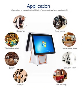 Máquina POS de pantalla Dual todo en uno inteligente más vendida, impresora térmica de 80mm, sistema de venta al por menor de <span class=keywords><strong>cajero</strong></span> Android, efectivo de pantalla táctil - Product Image 3