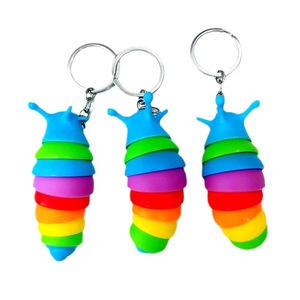 Fabricants Jincan Vente en gros 8 cm Caterpillar Porte-clés Puzzle Couleur Jouets Joli Pendentif Jouets - Product Image 2
