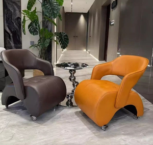 <span class=keywords><strong>Fauteuil</strong></span> moderne en cuir PU avec dossier, confortable et moelleux, pour la maison, le salon, meuble d'appoint - Product Image 1