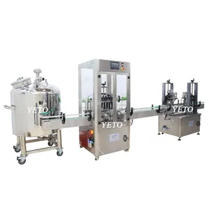 YETO Factory price automatic perfume glass aluminum bottle vacuum pressure filling crimping liquid fragrance making machine