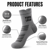 Chaussettes de sport basses personnalisées pour le basketball, en coton doux, rembourrées, respirantes, en tricot, à tube court, pour l'entraînement en salle de sport