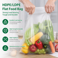 Sacs de conservation alimentaire en HDPE/LDPE à prix d'usine, sacs en plastique transparents, sacs pour produits frais, rouleaux pour aliments, légumes, fruits