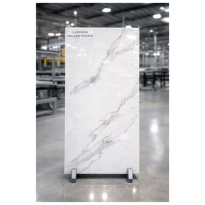 กระเบื้องพอร์ซเลนขัดเงา Carrara Polaris Pulido ขนาด 600x1200 มม. ป้องกันการลื่น หนา 8 มม. ผิวมันเงา สำหรับห้องน้ำและห้องโถงสไตล์โมเดิร์น - Product Image 2