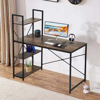 Bureau d'ordinateur industriel avec étagères de rangement à 4 niveaux Bureau de bibliothèque moderne simple