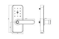 Anxia Cat Eye Carte vidéo à distance déverrouillée Home Connect Tuya Wifi App Fingerprint Gate Digital Smart Lock avec caméra
