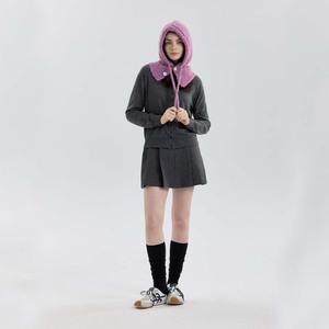 Chapeau en laine à cordon <span class=keywords><strong>de</strong></span> serrage tricoté Balaclava pour femmes Automne Hiver Chaud Respirant Imperméable <span class=keywords><strong>Masque</strong></span> d'oreille pour le <span class=keywords><strong>ski</strong></span> - Product Image 2