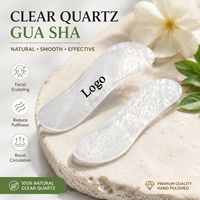 Planche de massage facial Gua Sha en quartz naturel de qualité supérieure, polie à la main, outil de beauté en cristal, pierre de raclage, OEM, marque privée