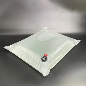 Double Layers Hot Bag With Screw Cap Transparent 10L Bag In Box Spigot For Gel Liquid Detergent Packaging