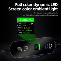 Chargeur EV NACS Tesla 3,5 kW 7 kW, pistolet de charge portable 16A 32A AC220V IP66 avec écran couleur SAE J1772 pour véhicule électrique