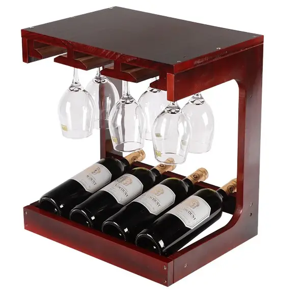 High-end personalizado casa decoração vinho rack suporte de copo de vinho sobre a mesa