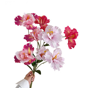 Elegante Flor de Iris de Seda con <span class=keywords><strong>Centro</strong></span> Amarillo Vibrante, Tallo de Iris Artificial para Arreglos Florales Modernos <span class=keywords><strong>en</strong></span> la Sala de Estar - Product Image 5