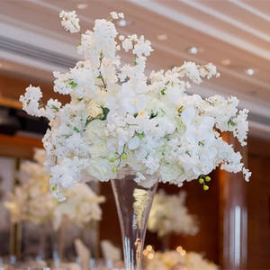 KCFB-401 idee evento decorativo <span class=keywords><strong>centrotavola</strong></span> <span class=keywords><strong>matrimonio</strong></span> verde artificiale pampa rosa composizione floreale - Product Image 6