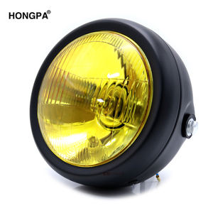 Phare avant de moto rétro modifié rond HONGPA pour accessoires de moto <span class=keywords><strong>Cafe</strong></span> Racer - Product Image 4