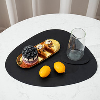 Napperons en cuir tapis de Table lavable tapis de Table tapis de Table résistant aux taches tapis de bol à manger
