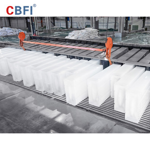 Machine à fabriquer des blocs de glace d'eau salée industrielle de 300 tonnes avec moteur et évaporateur à bobine d'engrenage, refroidissement, grande usine de blocs de glace - Product Image 1