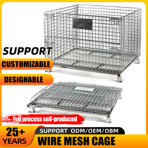 Gabbie in acciaio impilabili pesanti per la vendita calda di magazzino soluzione di stoccaggio per le fabbriche - Product Image 2