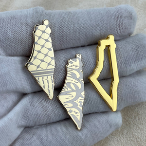 <strong>Custom</strong> Palestine <strong>Pins</strong> Enamel Lapel <strong>Pin</strong> Scarf <strong>Flag</strong> Map Palestinian Brooch Badge Products Souvenir Gifts - Product Image 1