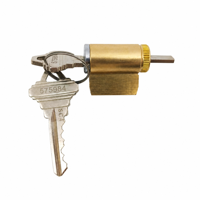 Cylindre de serrure de porte d'armoire en laiton satiné durable, en laiton massif, avec clé en acier, pour accessoires de quincaillerie d'armoires de contrôle – Vente directe usine