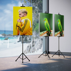 Có thể thu vào bảng Áp phích đứng hai mặt có thể điều chỉnh Tripod biểu ngữ đứng để hiển thị - Product Image 2