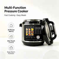 Penjualan Terlaris Panci Masak Listrik 1000W 6L Multi-Fungsi 21-in-1 Bahan Stainless Steel Kontrol Digital Anti Lengket Otomatis