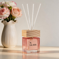 Ensemble de flacons vides pour diffuseur de parfum, aromathérapie, 100 ml, capuchon en bois de rose turquoise, 215 g