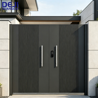 Portails battants automatiques de haute qualité pour allée, clôture de jardin en aluminium, portail d'entrée en aluminium