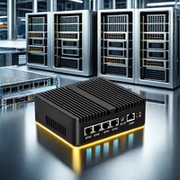 Nuevo Mini PC Industrial 12GEN N100 Intel Quad Core 4 LAN 2.5G DDR4 16GB SSD Sin Ventilador con Enchufe US EU JP AU UK