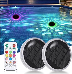 Lumière flottante imperméable IP67 pour extérieur, décoration de piscine, lumières solaires LED RGB colorées pour piscine - Product Image 1