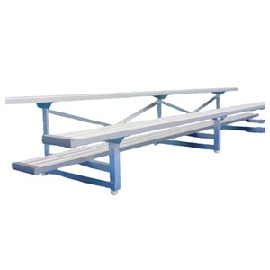 Sillas Plegables Portátiles Antideslizantes con Bloqueo de <span class=keywords><strong>2</strong></span> Filas, Apilables, de Aluminio, con Ruedas Giratorias Antideslizantes, 20 Asientos, para Gimnasio, Escuela, Deportes - Product Image 3
