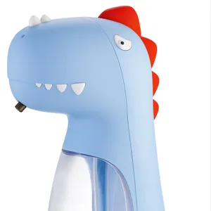 Meige Hot Selling 260ml USB Kids Cute Dinosaur Desk-top Flush Light Music Electric Multi-functional Automatic Soap Dispenser