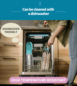 24oz dinding ganda baja tahan karat terisolasi botol air anjing anti bocor tempat makan anjing & mangkuk minum hewan peliharaan - Product Image 3