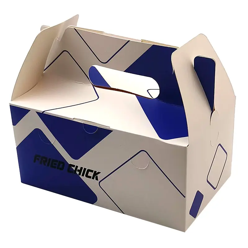 사용자 정의 핫 세일 패스트 푸드 포장 상자 테이크 아웃 Kfc 프랑스 프라이드 치킨 종이 상자 테이크 아웃 점심 종이 상자 식품