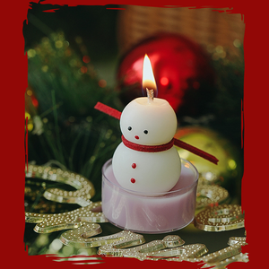 Bougie chauffe-plat parfumée de Noël écologique faite à la main, adorable bonhomme de neige, Père Noël, arbre, renne, ours, décoration de fête de vacances - Product Image 4