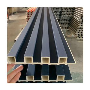 Waterproof Wood Grain WPC Fluted Wall Panel <strong>PVC</strong> Laminated Grooved Board <strong>Cladding</strong> <strong>for</strong> Fireproof <strong>Bathroom</strong> <strong>for</strong> Living Room Hotel - Product Image 3