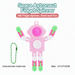 Nouveau jouet sensoriel Pop Bubble Fidget Spinner robot déformable qui brille dans le noir pour la décoration de sac à dos - Product Image 1