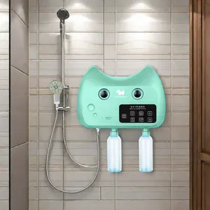 Produits de nettoyage pour animaux de compagnie Matériau ABS Automatique 4 Bouteilles Bain pour chats et chiens SPA Machine à bulles Shampooing Mélange Dilution