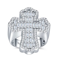 Bagues pour hommes serties de moissanite, bijoux hip-hop, bague audacieuse en argent sterling S925, luxe pour un usage quotidien