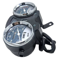 Speedometer Odometer Tachometer Instrumen Cluster Motor Baru 12V DC Cangkang Hitam Garansi 1 Tahun untuk Suzuki GN125