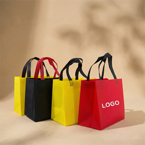 Bolsa de Compras Reutilizable Azul de Tela No Tejida de Alta Calidad y Bajo Precio para Exposiciones con Logotipo Serigrafiado - Product Image 4