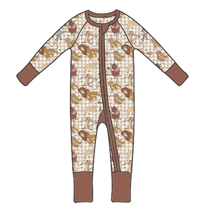 Versandfertige Maßgefertigte Baby-Bambus-Strampler und Schlafanzüge Verschiedene Drucke Gestrickter Stoff Glücksbox Baby-Pyjamas Mystery Box - Product Image 2