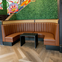 Meubles de restaurant en cuir sur mesure, banquettes en rotin de luxe, ensembles de tables et de chaises pour hôtel et restaurant