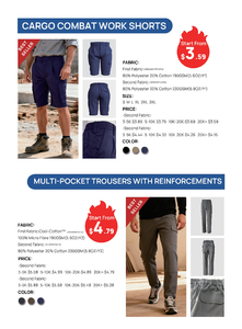 بنطلون عمل متعدد الجيوب مخصص بالجملة مع تعزيزات، قماش قطني بارد 80% بوليستر 20% قطن - Product Image 6